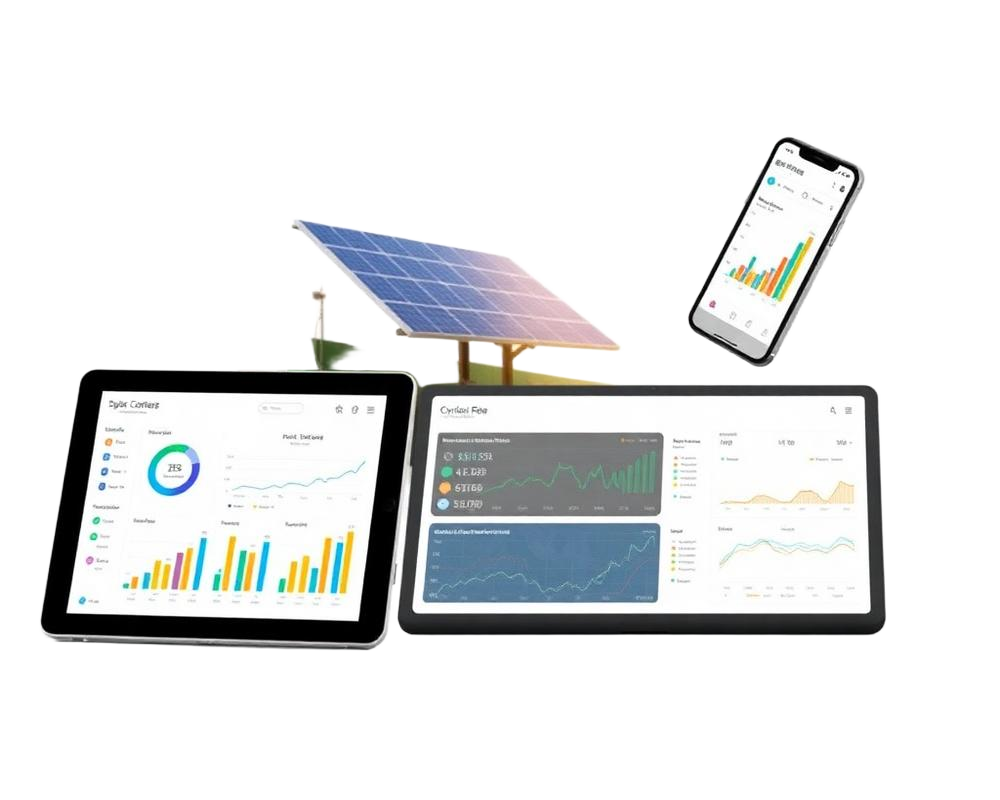 Plataforma em laptop, tablet e celular